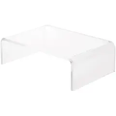 Plymor Clear Acrylic Rectangular Display Riser, 2" H x 6" W x 4" D (1/8" thick)