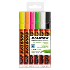 ONE4ALL 2mm 6pc Neon Set