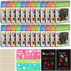 24 Pack Scratch Paper Art