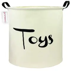 QUEENLALA Large Storage Basket,Laundry Hamper/Bathroom/Home Decor/Collapsible Round Storage Bin,Boys and Girls Hamper/Boxes/Clothing(Toys)