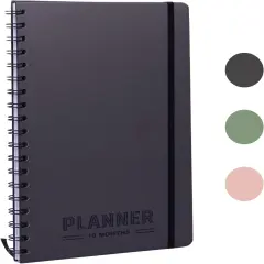 Undated Hardcover Monthly Planner 2025-2026 - 18 Month Monthly Calendar Planner Book for School Office and Home - Blank Monthly Planners for Goals Tasks and Dates - B5(6.9" x 9.8") Black