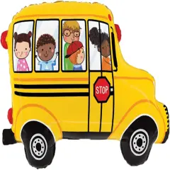 Yellow School Bus 29" Back to School Foil Party Balloon