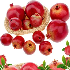 12PCS - Simulation Lifelike Fake Pomegranates Decoration Realistic