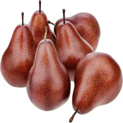 6 Pack Realistic Artificial Brown Pears - Fake Fruit Decor for Home