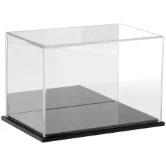Plymor Clear Acrylic Display Case, 9" W x 6" D x 6" H Black (Mirrored)