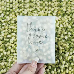 50 Pack Prefilled Confetti Packets | Biodegradable Confetti, Dried Flower Petals | Real Flower Petals to Throw at Wedding, Confetti Bags, Glassine Bags Rose Petals Wedding Send Off Ideas