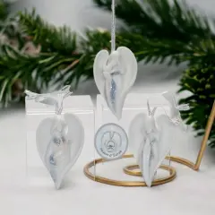 Ceramic Angel Christmas Tree Ornaments-Set of 3, Home D&eacute;cor, Gift for Her, Gift for Mom, Kitchen D&eacute;cor, Christmas D&eacute;cor