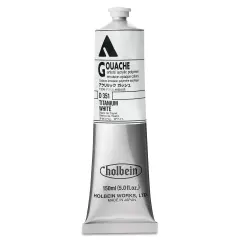 Holbein Acrylic Gouache &ndash; Titanium White, 150 ml tube