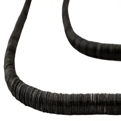 The Bead Chest African Vinyl Beads, Ghana Vulcanite Crafts Supplies for DIY Jewelry Making, Necklaces, Bracelets (6mm, Black)