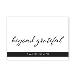 Great Papers! Simply Beyond Grateful Thank You Note Card and White Envelope, 4.875" x 3.375", 50 count