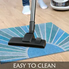 Boho Welcome Mat - Blue - 17x30 Indoor/Outdoor Entrance, Boho Style