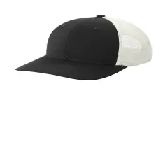 Sport-Tek&reg; Club Trucker Cap Black/ White