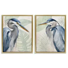 Stupell Industries Heron Palms Tropical Plants 2pc Floating Frame Set By Kim Allen