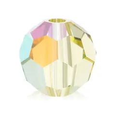 Preciosa 4mm Czech Glass Faceted Round Beads 40 Pieces Jonquil AB