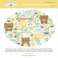 Doodlebug Design Shadow Box Insert Kit-Bee Happy