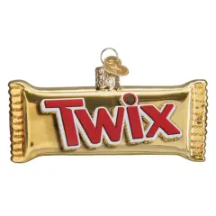 Old World Christmas 2.0 Inch Twix Tree Ornament , Ornament Candy Gold