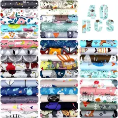 40 Pcs 20 x 20 Inch Cotton Fabric Bundle Square Quilting