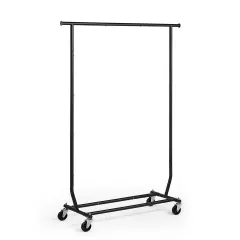 Heavy Duty Rolling Garment Rack Black