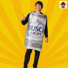 Busch Light Can Costume Funny Beer Foam Tunic Photo Print Adult Halloween Party Outfit