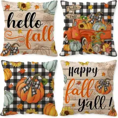 Fall Pillow Covers 18x18 Set