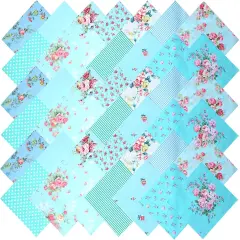 42Pcs Layer Cake Fabric for Quilting 10 inch, Precut Fabrics