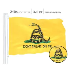 Gadsden (Dont Tread On Me) Flag 300D Embroidered Polyester 3x5 Ft