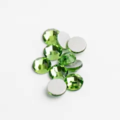 Crystal Lane DIY SS30 Glass Flatback Rhinestones, 288pcs Peridot