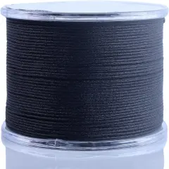 0.4mm Black Nylon String with Case for Bracelets,163 Yards Thin Braided Nylon Satin Cord for Jewelry Making, Beading,Chinese Knotting, Kumihimo, Macram&eacute;