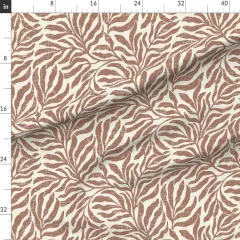 Various Fabrics by the Yard or Fat Quarter Autumnal Foliage Leaves Botanical Earth Tone Neutral Faux Texture Distressing Warm Tones Boho Coastal Custom Printed Fabric by Spoonflower