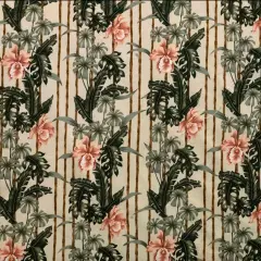 1 Yard Tropical Garden Upholstery Fabric 100% Cotton, 56-58 Inches Wide
