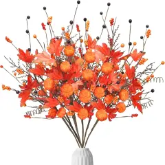 6PCS Artificial Fall Berry Stems Table Centerpiece