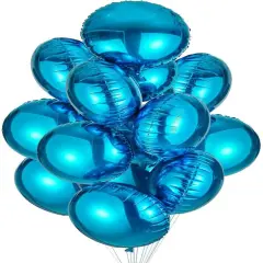 20pcs 18 inch Navy Round Balloons, Blue Round Shaped Foil Helium Balloons Mylar Balloons