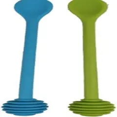 Syrup Dipper Honey Dipper Stick Silicone 2pcs Syrup Dipper Stick Honey Mixing Stirrer Spoon Silicone Mixing Spoon for Honey Jar Dispense Drizzle Honey Random Color