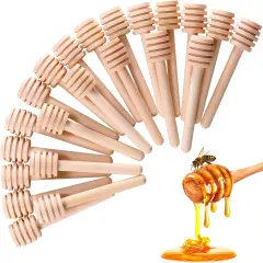 25 Pcs Honey Sticks Dipper, 3 inch Mini Wooden Honeycomb Stick, Small Honey Spoons Stirrer Stick for Honey Jar Dispense Drizzle Honey and Wedding Party Favors Gift