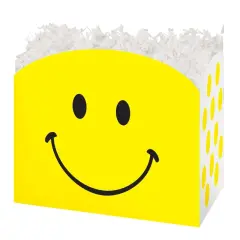 Pack/6: Smiley Basket Box - 6-3/4 x 4 x 5"
