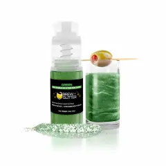 Brew Glitter - Green Edible Drink Glitter (4g, Mini Spray Pump) for Beer, Cocktails and Beverages