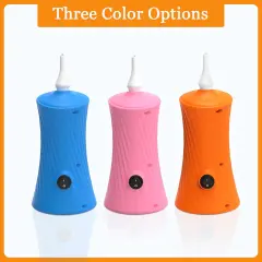Electric Air Balloon Pump, Portable Long Animal Balloon Pump Electric Blower Machine Blue/Orange/Pink 110-120V 30W Balloon Electric Pump Inflator for Party/Wedding/Birthday Decorations