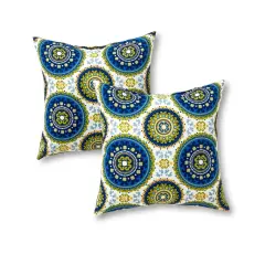 Outdoor 17 x 17 in. Square Throw Pillow (2-Pack) Summer