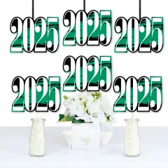 Big Dot of Happiness 2025 Green Graduation Decorations - DIY Party Essentials - Set of 20