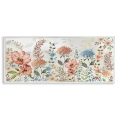 Stupell Industries Pastel Spring Florals Framed Giclee Art White Frame