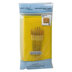RCC-509 | Crafter's Choice&trade; 8pc Sabeline Yellow Keep N' Carry Brush Set