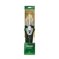 RSET-400F | Regis&trade; 7pc Oil & Acrylic Flat Brush Set