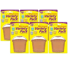 I &hearts; Metal Buckets Mini Accents Variety Pack, 36 Per Pack, 6 Packs