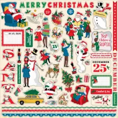 Carta Bella Season's Greetings 12 x 12 Cardstock Stickers
