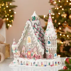 13" Gingerbread House with Lights
