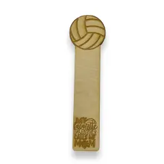 Bookmark - Volleyball My favorite player calls me mom - Birch wood