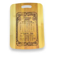 Bamboo - Kitchen Conversion Chart Cutting Board 14''x9.5''x.5''