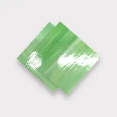 Olive Green/White Prisma COE 96 Fusible Glass Sheets / Mosaic Squares - 2 Pack