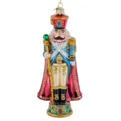 7" Bellissimo Glass Nutcracker Soldier Ornament | Luxurious Christmas Tree Decoration