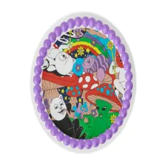 Whimsical Practicality's Rip N Dip Lord Nermal in Wonderland Edible Icing Cake Topper